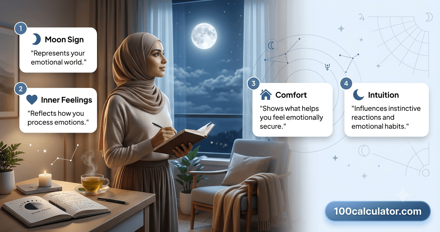 What Your Moon Sign Reveals About Your Emotions - 100 Calculator