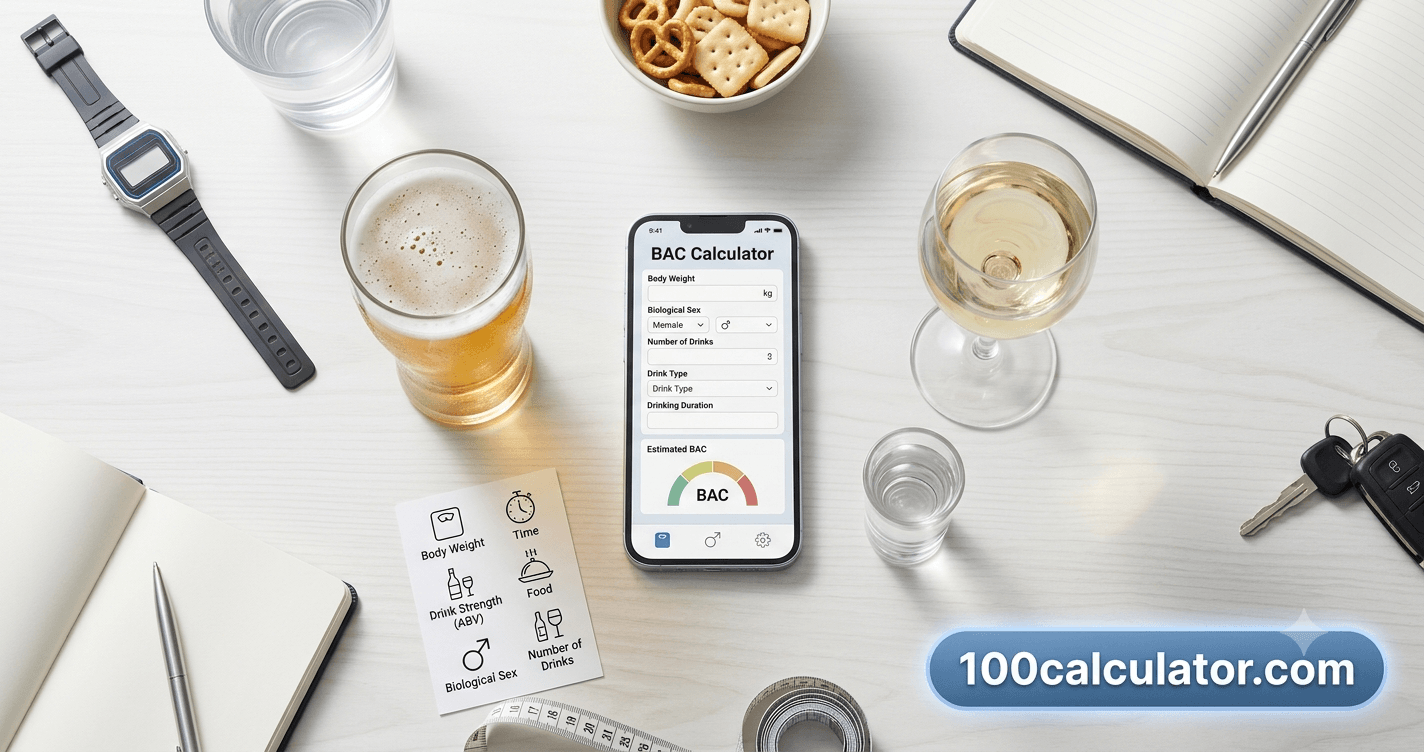 Factors That Affect Your BAC Level After Drinking - 100 Calculator