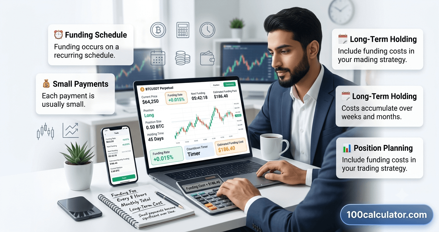 How Funding Fees Affect Long-Term Futures Positions - 100 Calculator