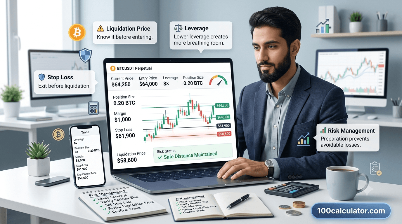 How to Avoid Liquidation When Trading with Leverage - 100 Calculator