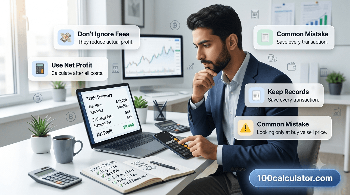 Common Crypto Profit Calculation Mistakes to Avoid - 100 Calculator