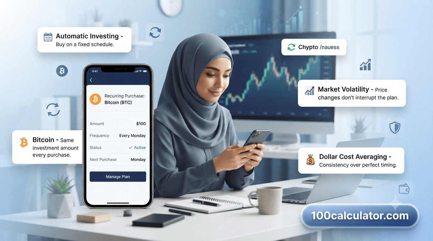 How Dollar Cost Averaging Works for Crypto Investors - 100 Calculator