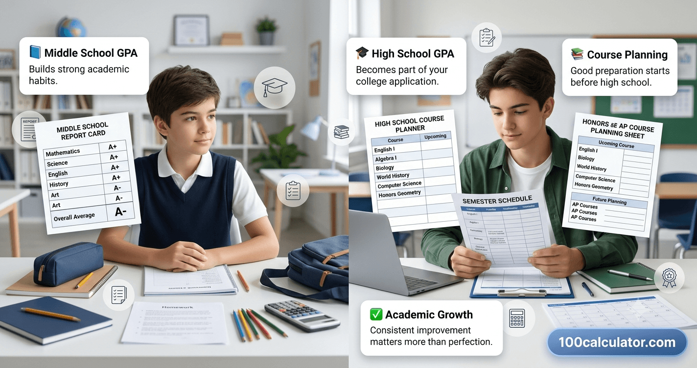 Does Middle School GPA Actually Matter Later On? - 100 Calculator