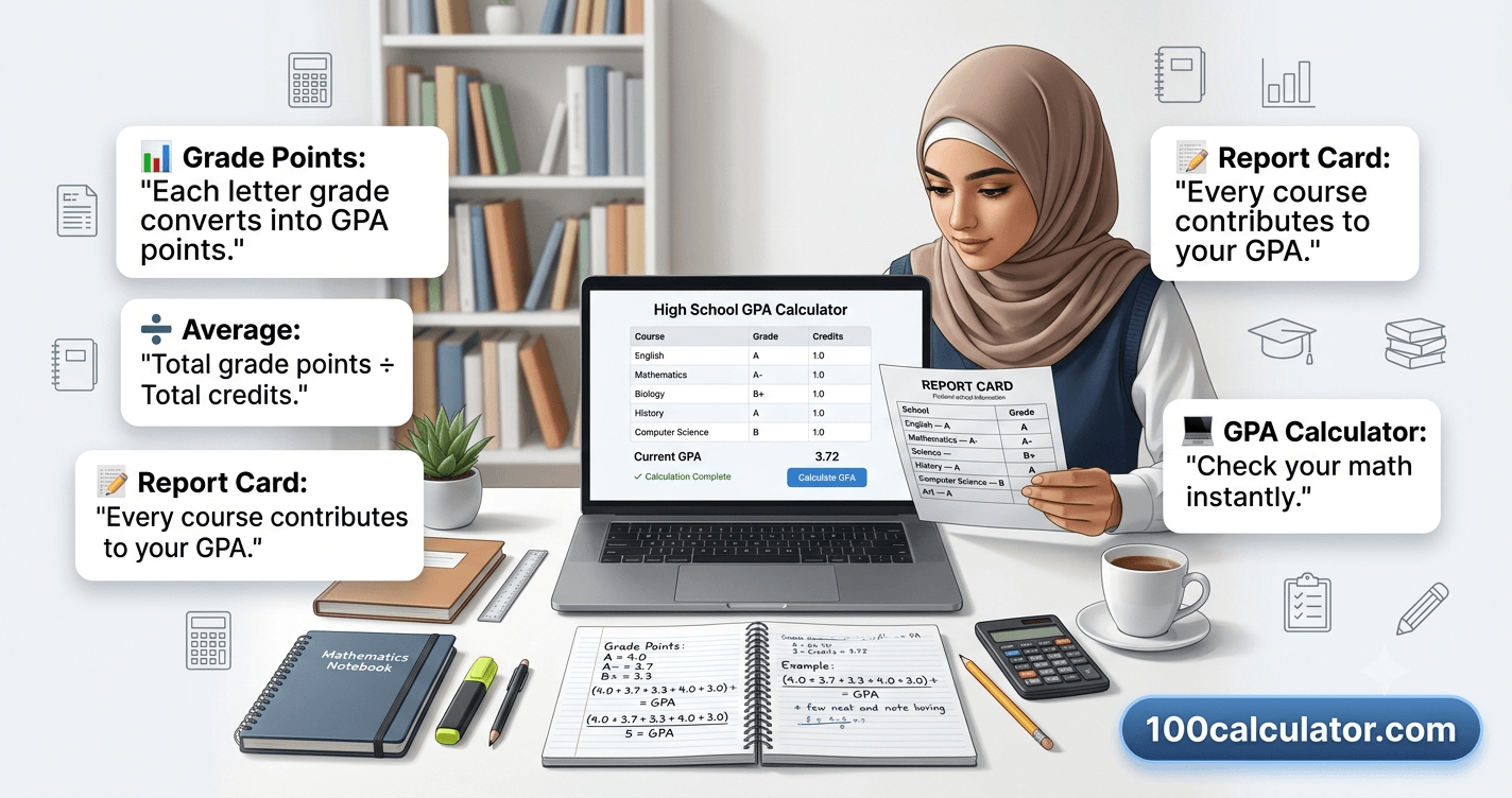 How High School GPA Is Calculated Step by Step - 100 Calculator