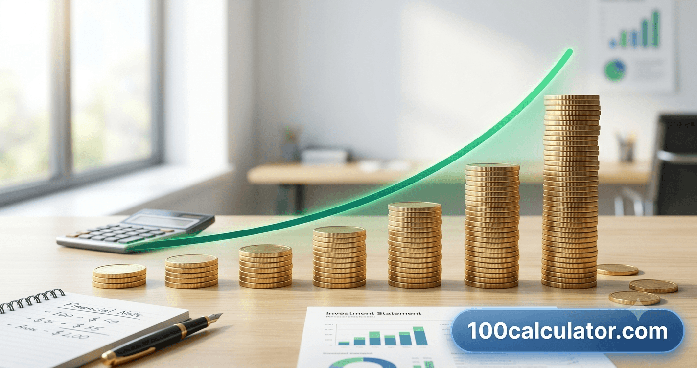 How Compound Interest Grows Your Money Over Time - 100 Calculator