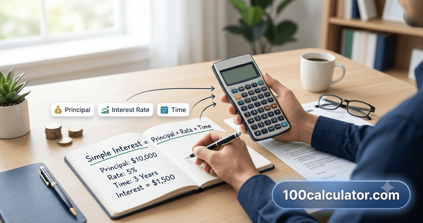 How to Calculate Simple Interest on Any Loan Amount - 100 Calculator
