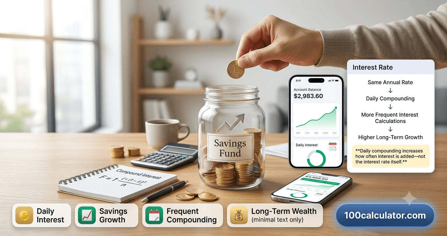 Why Daily Compounding Can Boost Your Savings Growth - 100 Calculator