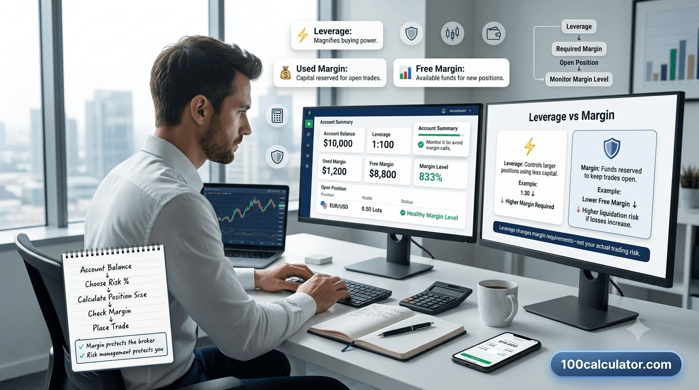 How Margin and Leverage Work Together in Forex - 100 Calculator