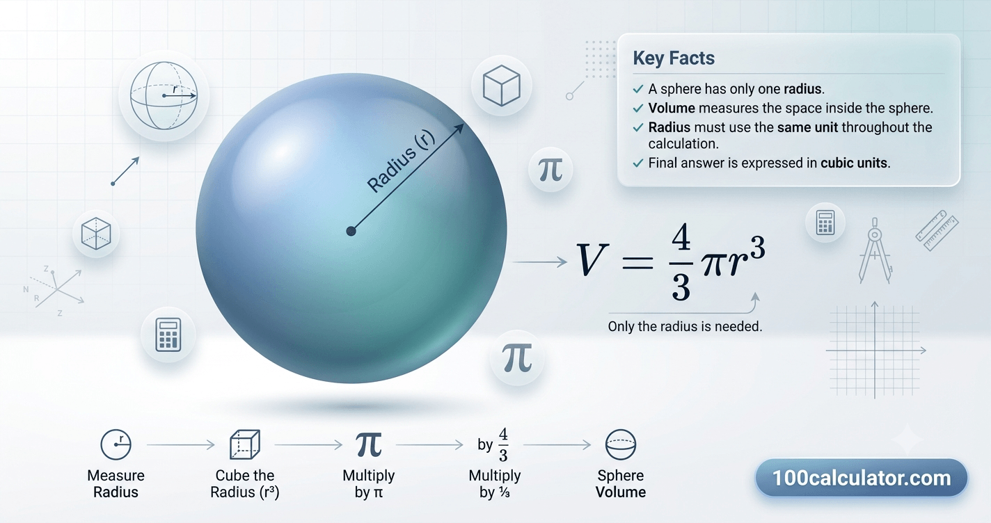How to Calculate the Volume of a Sphere Correctly - 100 Calculator