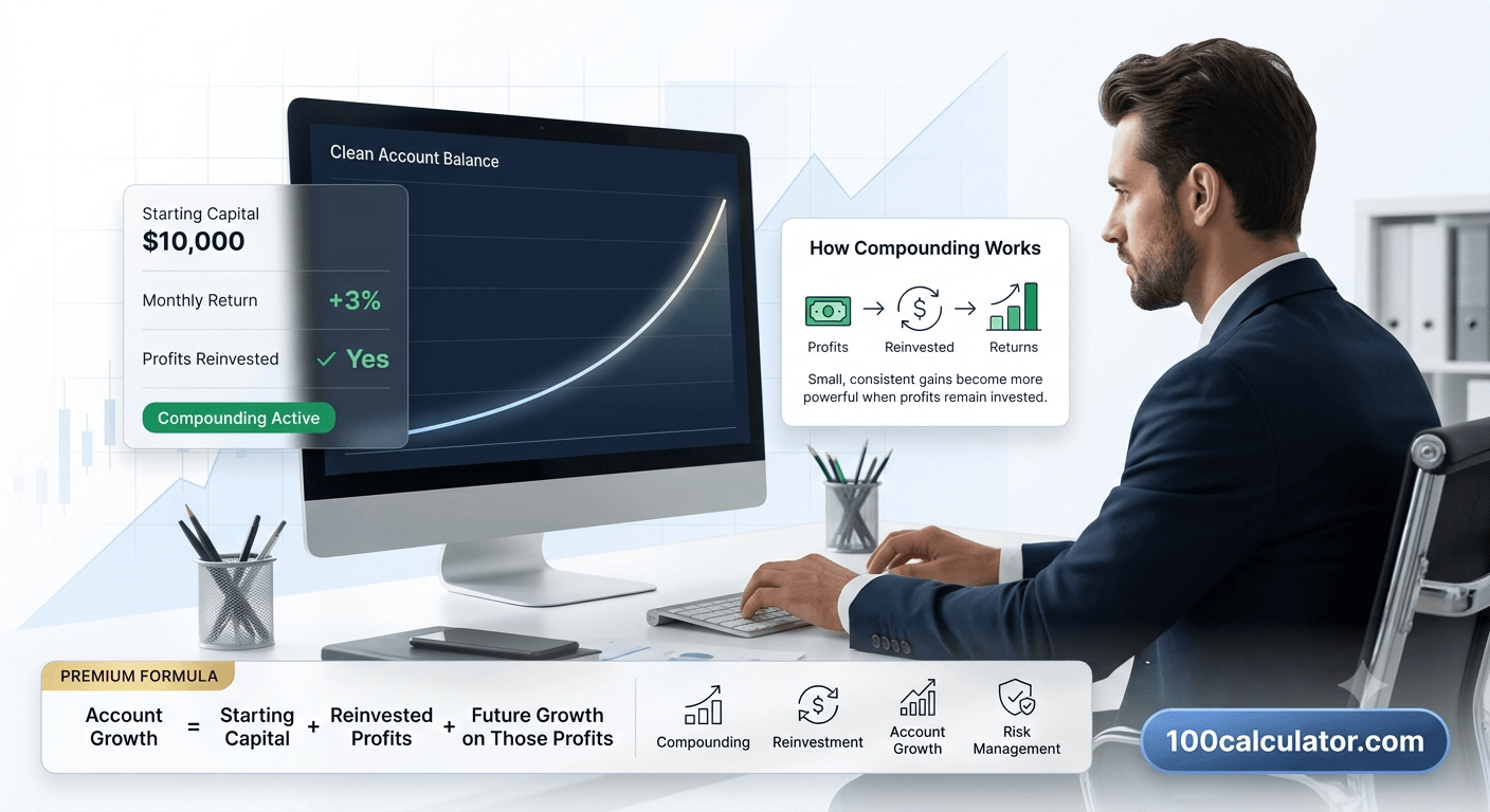 How Compounding Returns Work in Active Trading - 100 Calculator