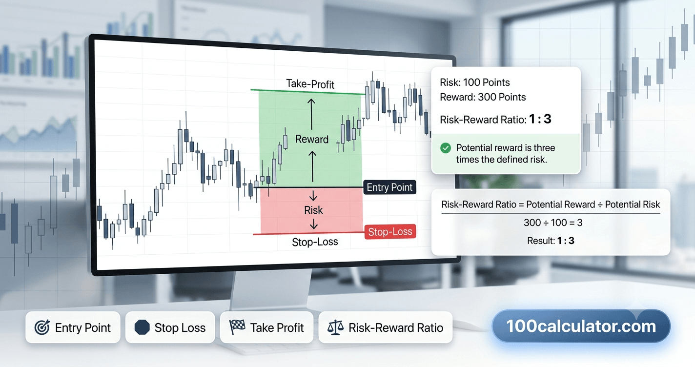 How Risk Reward Ratio Impacts Long-Term Trading Success - 100 Calculator